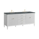 Bright White / Parisien Bleu - 3 Faucet Holes