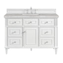 Bright White / Victorian Silver - 3 Faucet Holes