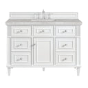 Bright White / Victorian Silver - 3 Faucet Holes