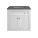 Glossy White / Charcoal Soapstone - 3 Faucet Holes