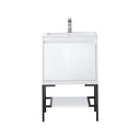 Glossy White / Matte Black / Glossy White - 1 Faucet Hole