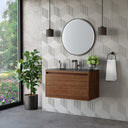 Mid-Century Walnut / Matte Black / Charcoal Black - 1 Faucet Hole