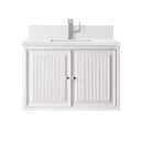 Glossy White / White Zeus - 1 Faucet Hole