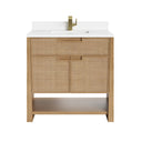 Seaside Oak / White Zeus - 1 Faucet Hole