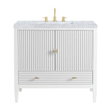 Carrara White - 3 Faucet Holes