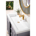 Gray Smoke / White Glossy / Radiant Gold - 1 Faucet Hole