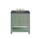 Smokey Celadon / Charcoal Soapstone - 3 Faucet Holes
