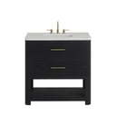 Carbon Oak / White Zeus - 3 Faucet Holes