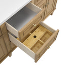 Light Natural Oak / White Zeus - 3 Faucet Holes
