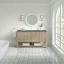 Whitewashed Oak / Parisien Bleu - 3 Faucet Holes