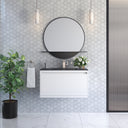 Glossy White / Charcoal Black - 1 Faucet Hole