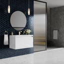 Glossy White / Champagne Brass / Glossy White - 1 Faucet Hole