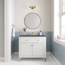 Glossy White / Parisien Bleu - 3 Faucet Holes