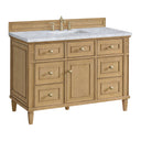 Light Natural Oak / Carrara White - 3 Faucet Holes
