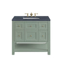 Smokey Celadon / Charcoal Soapstone - 3 Faucet Holes