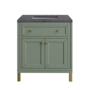 Smokey Celadon / Charcoal Soapstone - 3 Faucet Holes
