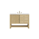 Sunwashed Oak / White Zeus - 3 Faucet Holes
