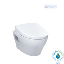 Toto Washlet+ EP Wall Hung Elongated Toilet with S7 Contemporary Bidet Seat and Duofit In Wall 0.9 and 1.28 GPF Dual Flush Tank System