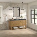 Light Natural Oak / Charcoal Soapstone - 3 Faucet Holes