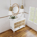 Polished White and Light Mappa Burl / White Zeus - 3 Faucet Holes