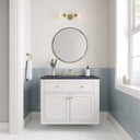 Glossy White / Charcoal Soapstone - 3 Faucet Holes