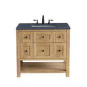 Light Natural Oak / Charcoal Soapstone - 3 Faucet Holes