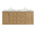 Light Natural Oak / Carrara White - 3 Faucet Holes
