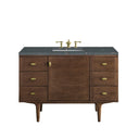 Mid-Century Walnut / Parisien Bleu - 3 Faucet Holes