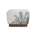 Renwil Tangle Indoor Poly-Velvet Ottoman - Print