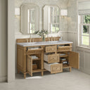 Light Natural Oak / Eternal Jasmine Pearl - 3 Faucet Holes