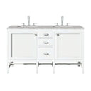 Glossy White / Victorian Silver - 3 Faucet Holes