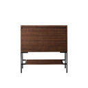 Mid-Century Walnut / Matte Black - 1 Faucet Hole
