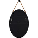 Renwil Parbuckle 42" Tall Oval Wall Mirror - Black