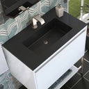 Glossy White / Brushed Nickel / Charcoal Black - 1 Faucet Hole