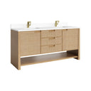 Seaside Oak / White Zeus - 1 Faucet Hole