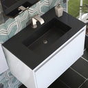 Glossy White / Charcoal Black - 1 Faucet Hole