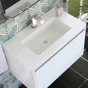 Glossy White / Glossy White - 1 Faucet Hole